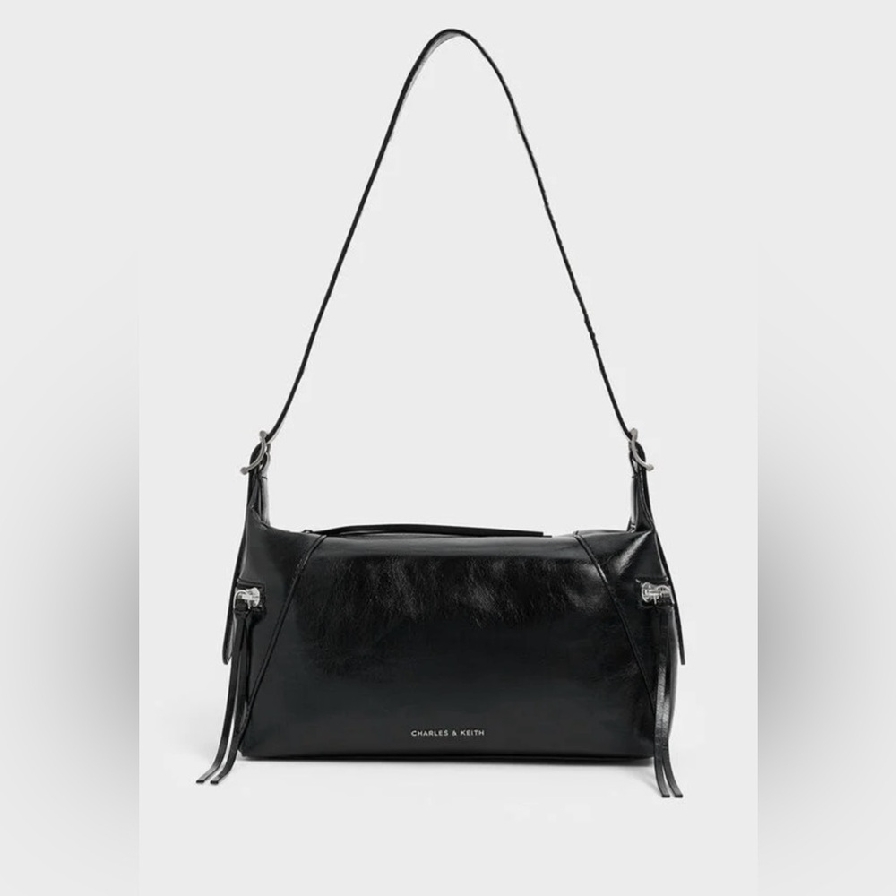 Charles & Keith Xylia Shoulder Bag - Noir